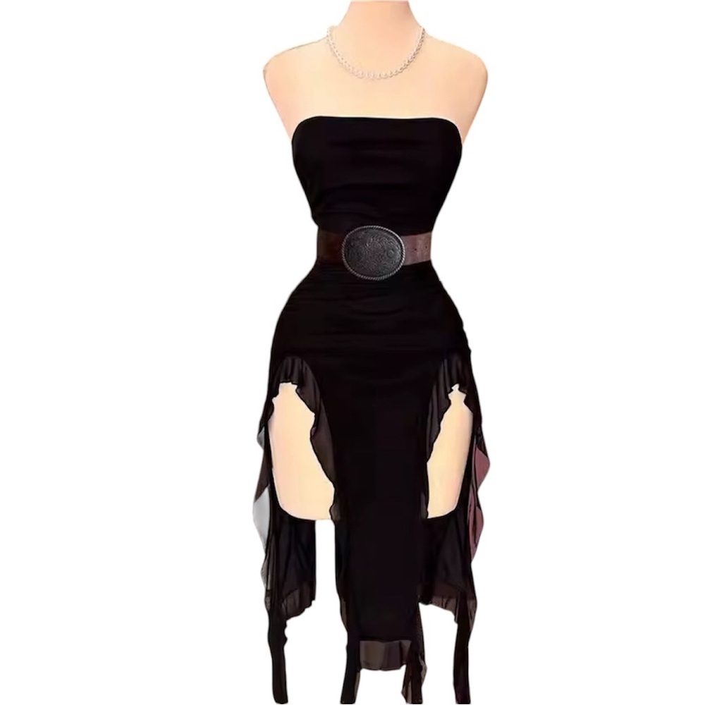 Elegant Black Strapless Dress
